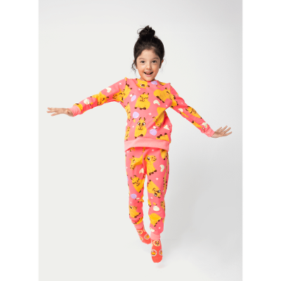 Pijama Manga Longa Ultra Visco Menina Capivara Chocolate