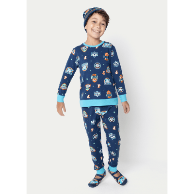 Pijama Manga Longa Ultra Visco Menino Tuba Futebol