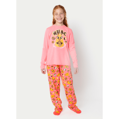 Pijama Manga Longa Menina Teen Capivara Chocolate