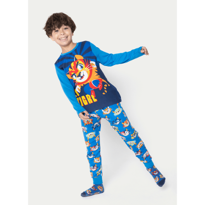 Pijama Manga Longa Viscolycra Menino Tigre Lucha