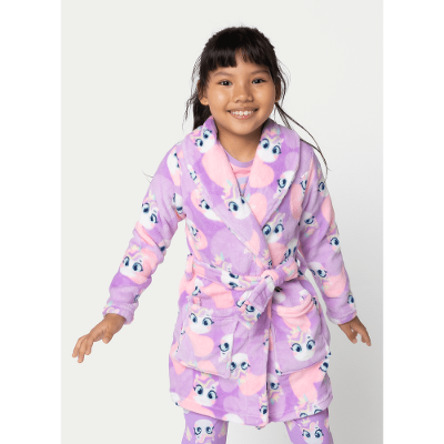 Roupão Manga Longa Soft Menina Unicórnio Diamante