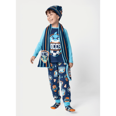 Pijama Manga Longa Viscolycra Menino Tuba Futebol