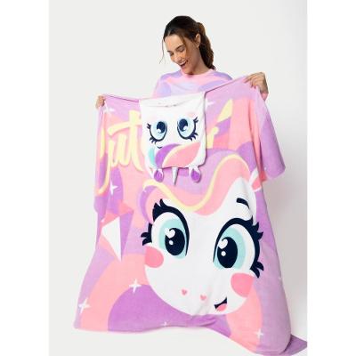 Manta com Capuz Soft Unicórnio Diamante