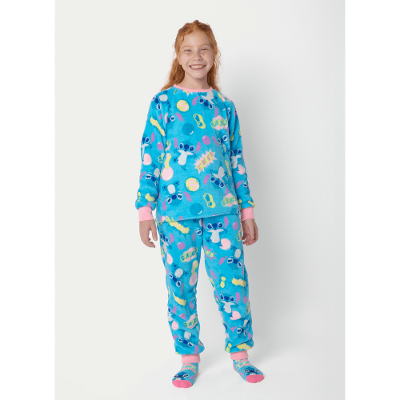 Pijama Manga Longa Soft Menina Teen Stitch