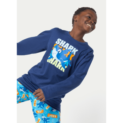 Pijama Manga Longa Algodão Menino Teen Tuba