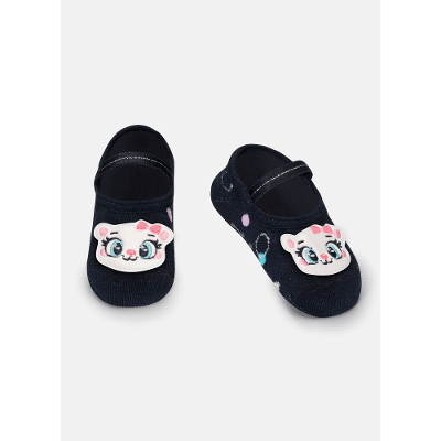 Meia Sapatilha Bebê RN Menina Ursa