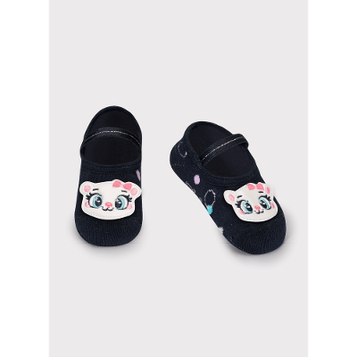 Meia Sapatilha Bebê Menina Ursa