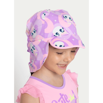 Chapéu com Proteção Solar Menina Unicórnio Diamante