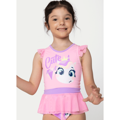 Maio com Proteção Solar Menina Unicórnio Diamante