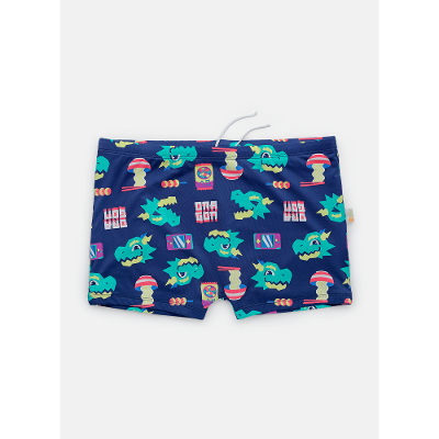 Sunga Boxer com Proteção Solar Menino Teen Dragão Street
