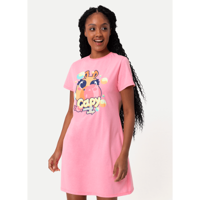 Camisola Manga Curta Feminino Capy Chiclete