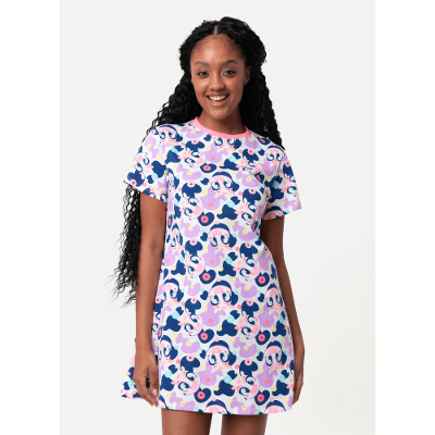 Camisola Manga Curta Algodão Feminina Vaca Cereal