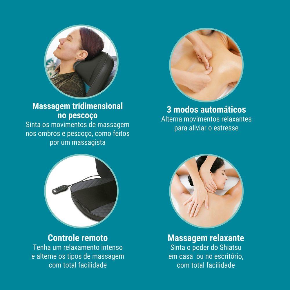 Assento Massageador Shiatsu Comfort e Massageador para pés com aquecimento Genis Relax - 5