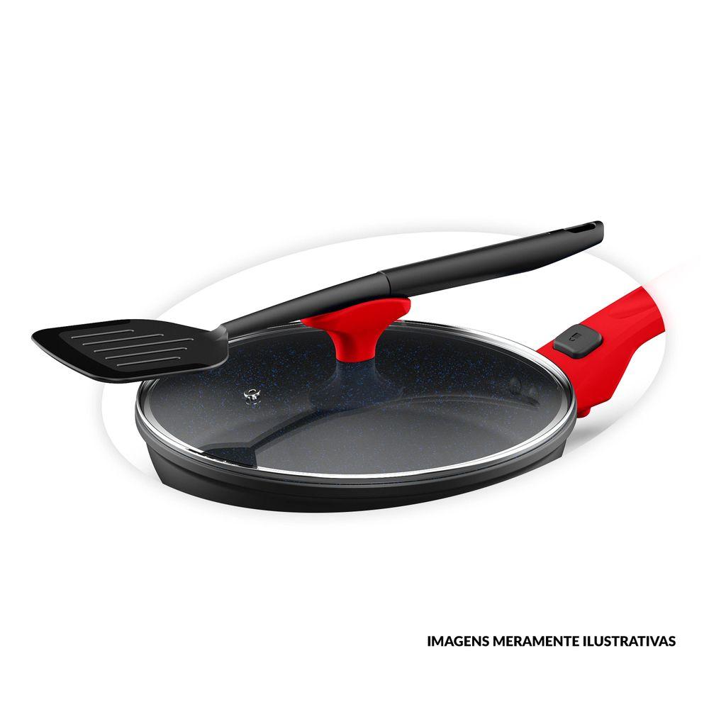 Tampa de Vidro Ichef Polishop - Shark Series - 20Cm - Vermelha - 2