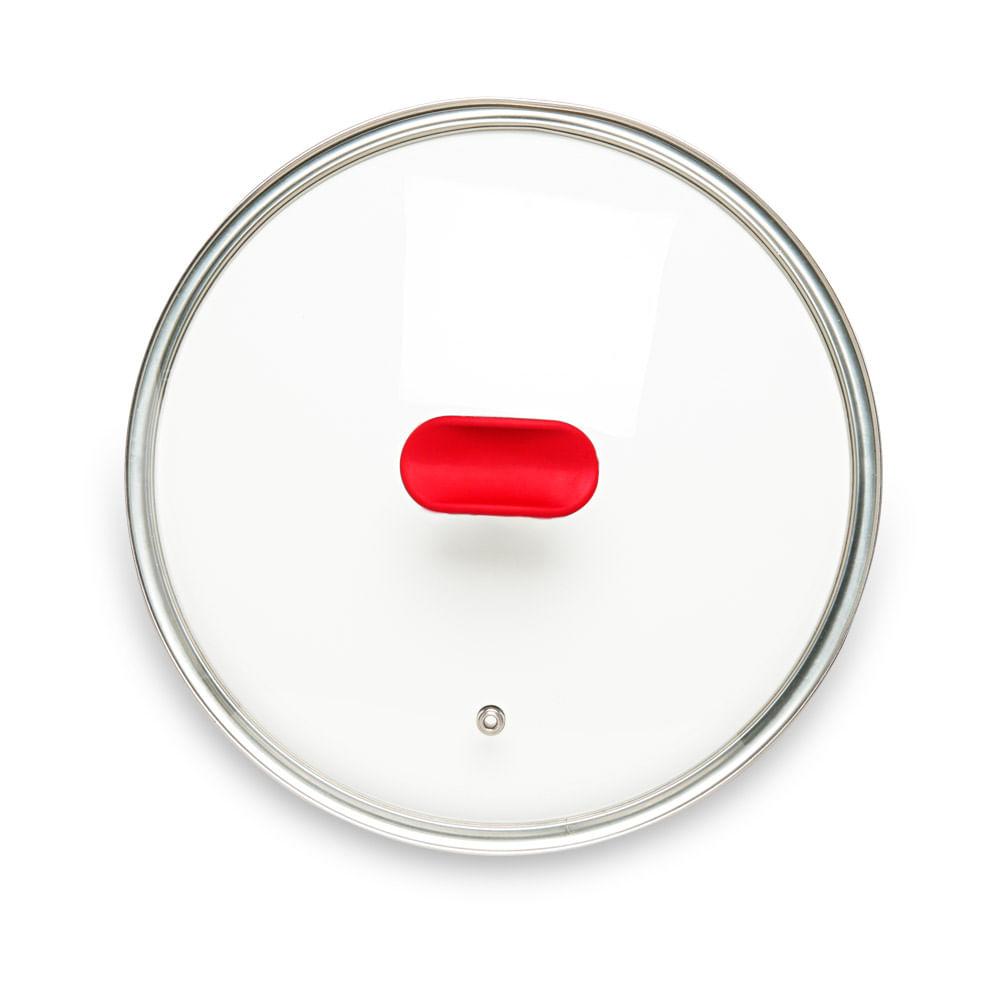 Tampa de Vidro Ichef Polishop - Shark Series - 20Cm - Vermelha - 1