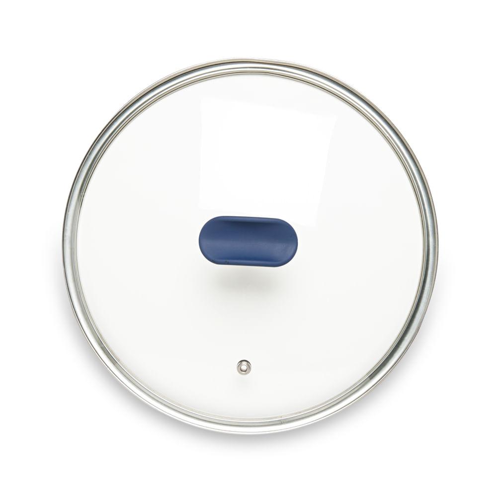 Tampa de Vidro Ichef Polishop Shark Series 16cm Azul - 1