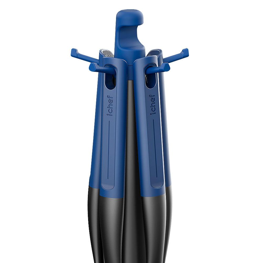 Suporte para Utensílios de Silicone Ichef Polishop - Blue - 3