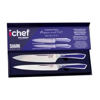 Conjunto de Facas Ichef Polishop Professional Cut Inox Duo