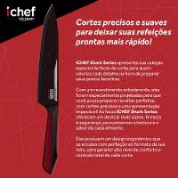 Conjunto de Facas Ichef Polishop - Professional Cut - Shark Series - Red - 7