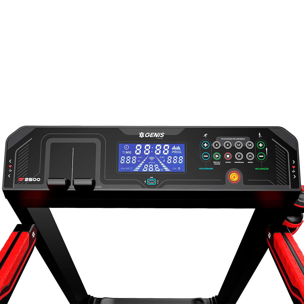 Esteira Ergométrica Dobrável GT 2500 Genis Polishop - 6