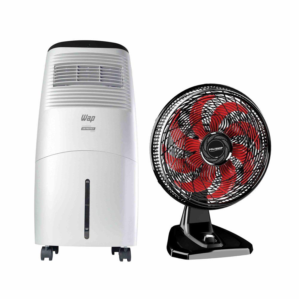 Wap Climatizador de Ar Air Protect e Polishop Ventilador de Mesa e Parede 8 Pas - 1