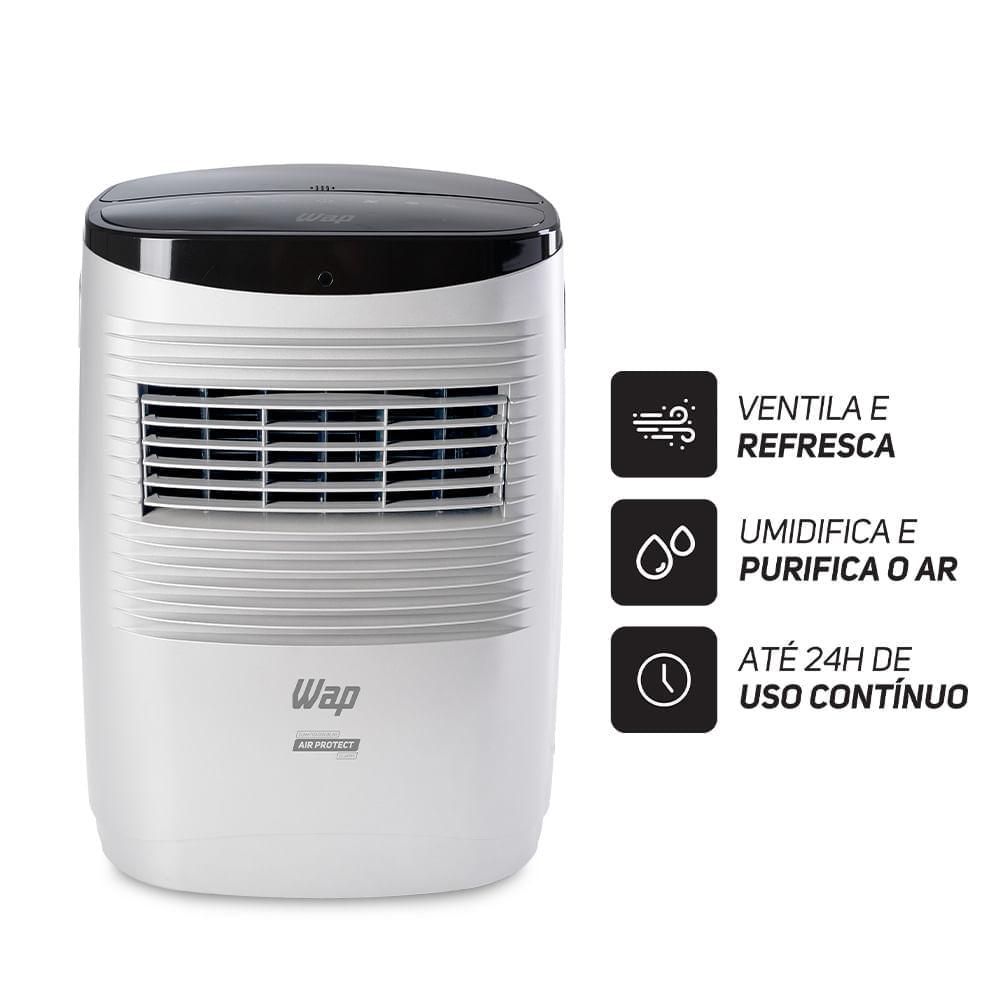 Wap Climatizador de Ar Air Protect e Polishop Ventilador de Mesa e Parede 8 Pas - 7
