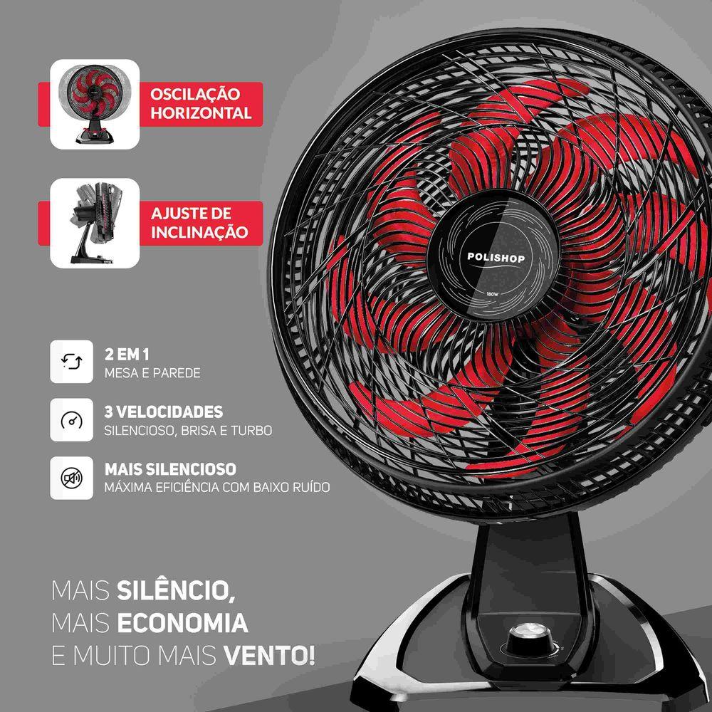 Wap Climatizador de Ar Air Protect e Polishop Ventilador de Mesa e Parede 8 Pas - 9