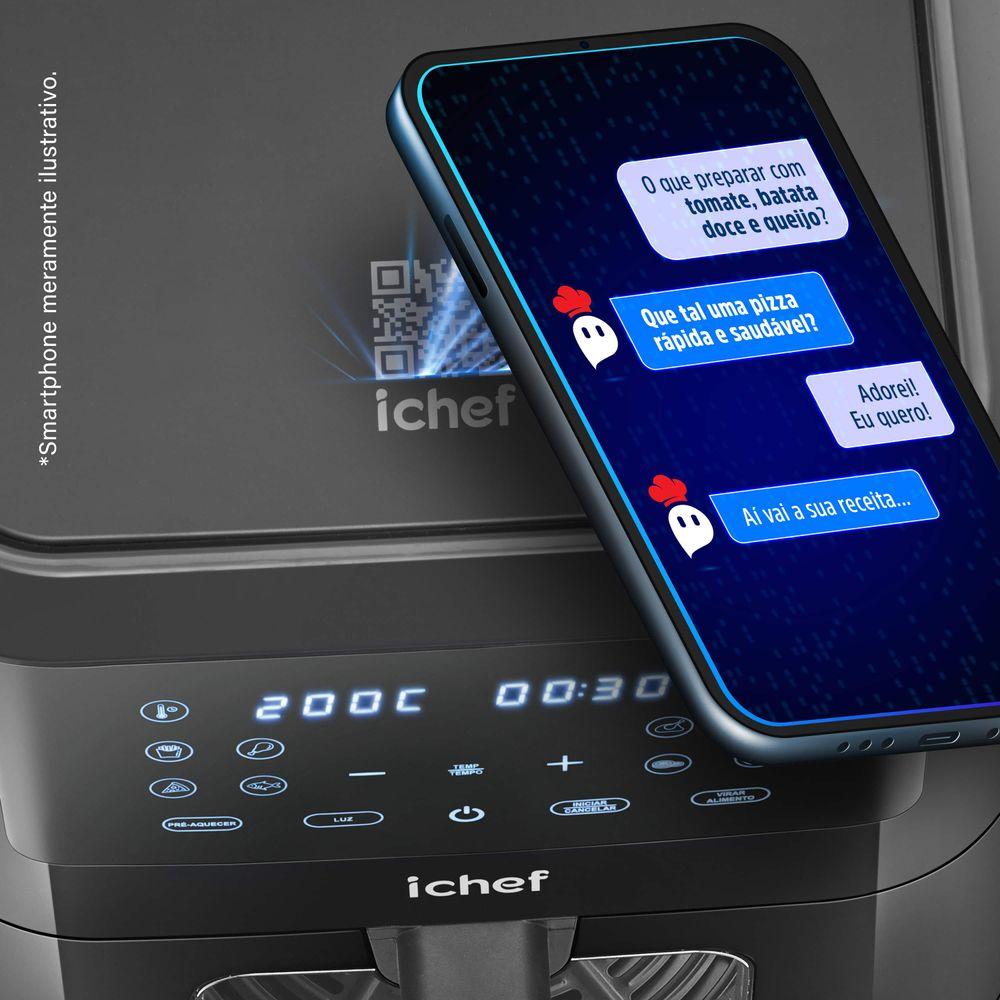 Fritadeira Elétrica Airfryer Ichef Smart Vision 6L - 4