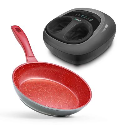 Massageador para pés Foot Zen Genis Relax Polishop e Panela Polishop Sauté Grand Vermelha 24cm
