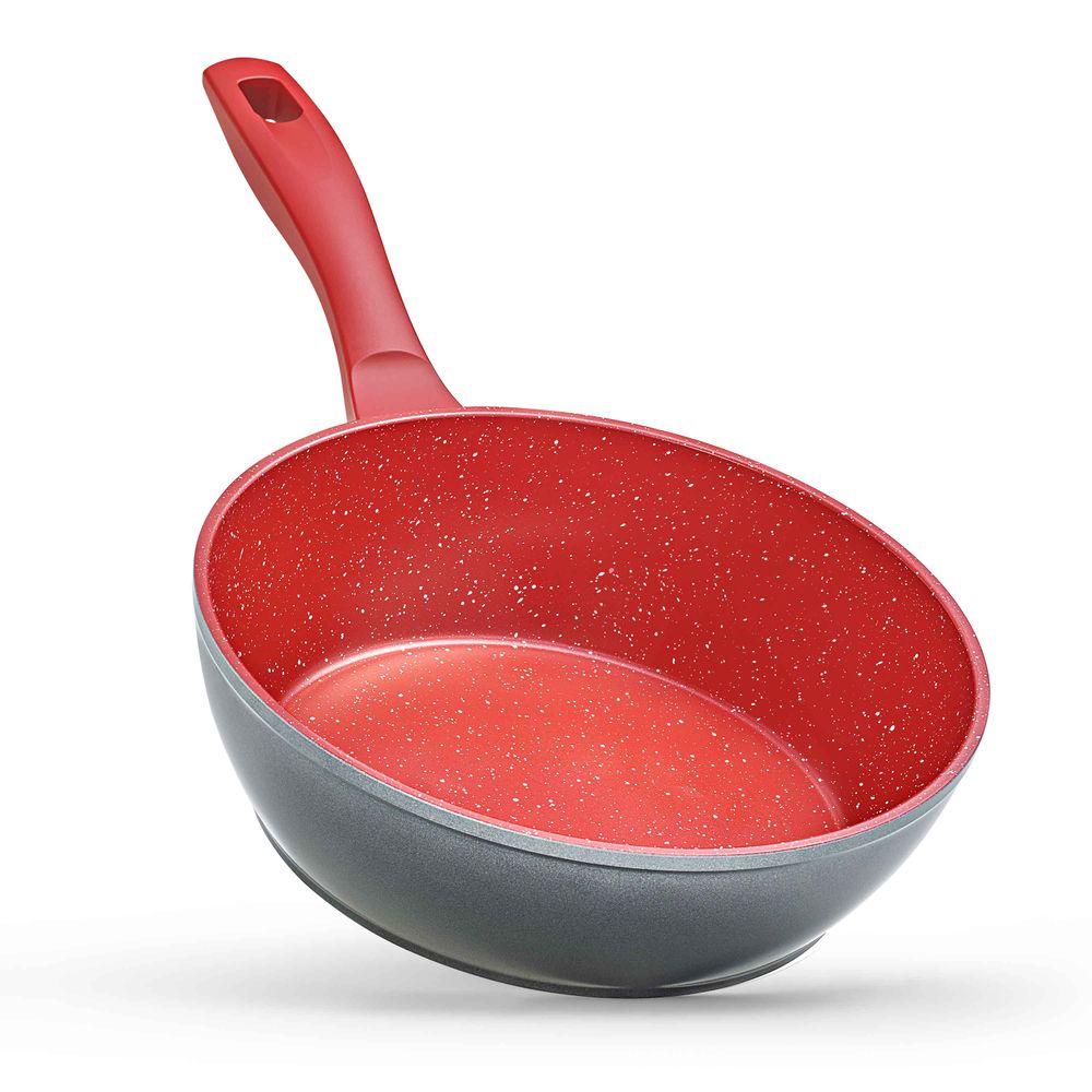 Panelas Sauté Grand e Day By Day com Tampa de Vidro Ichef 24Cm Vermelha - 13