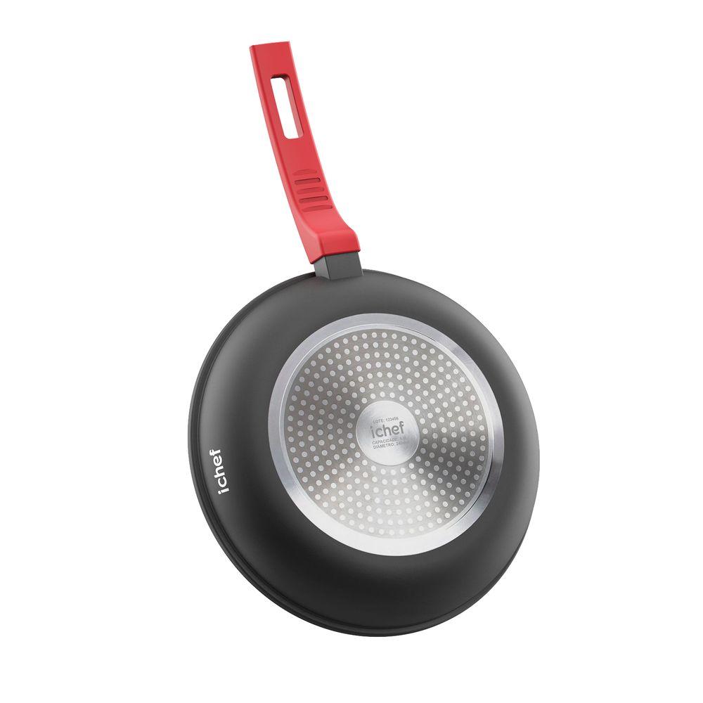 Panela First Sauté Grand Vermelha 24cm Ichef Polishop - 2