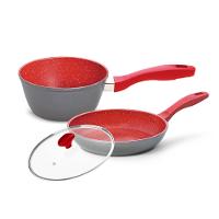 Panelas Sauce e Sauté Petit com Tampa de Vidro Ichef Vermelha 20cm - 1