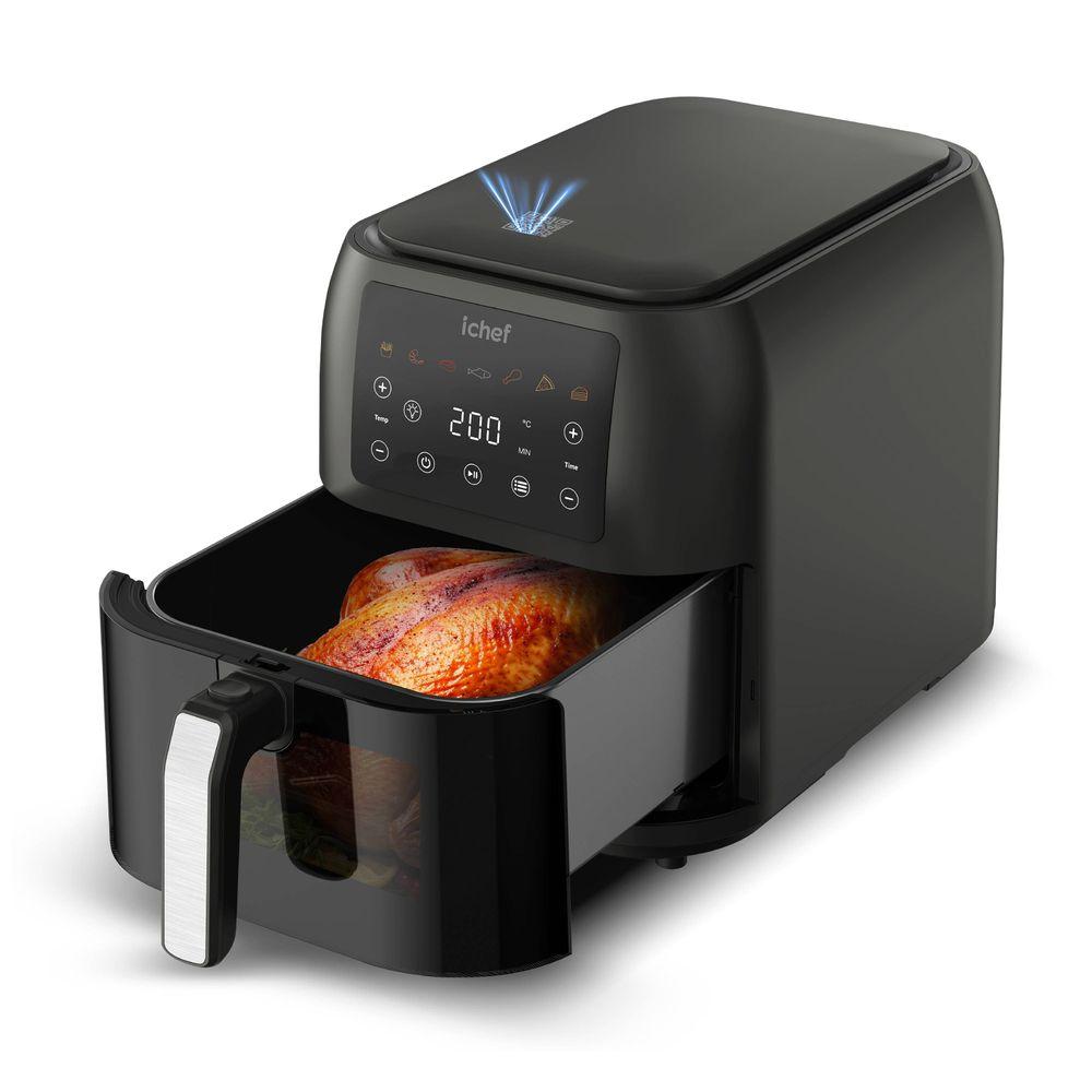 Fritadeira Elétrica Airfryer Max Space 8L e Panelas Ichef Home Sauté Grand 24cm e Ichef Home Sauté Petit Vermelha 20cm - 4