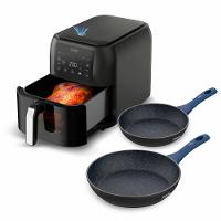Fritadeira Elétrica Airfryer Max Space 8L e Panelas Ichef Home Sauté Grand 24cm e Ichef Home Sauté Petit Vermelha 20cm - 1