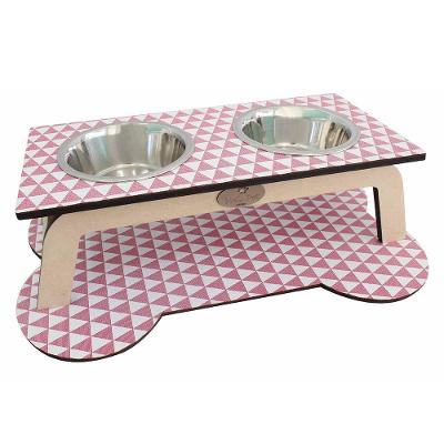 Comedouro Bahamas Geo Pink para Cães e Gatos - Tam. M
