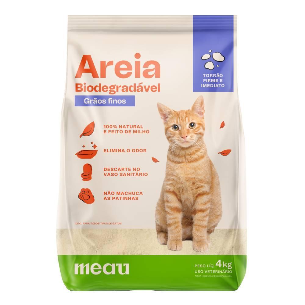 Areia Higiênica Meau Biodegradável Grãos Finos para Gatos - 8 Kg (2 unidades de 4kg) - 2