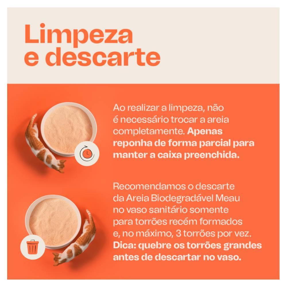 Areia Higiênica Meau Biodegradável Grãos Finos para Gatos - 8 Kg (2 unidades de 4kg) - 7