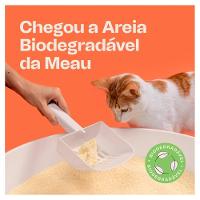 Areia Higiênica Meau Biodegradável Grãos Finos para Gatos - 8 Kg (2 unidades de 4kg)