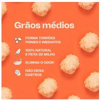 Areia Higiênica Meau Biodegradável Grãos Médios para Gatos - 4 Kg