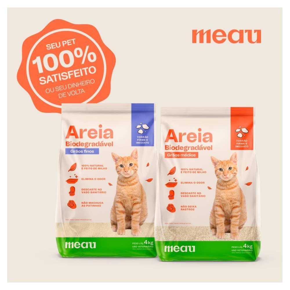 Areia Higiênica Meau Biodegradável Grãos Finos para Gatos - 12Kg (3 unidades de 4kg) - 3