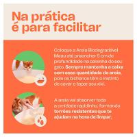 Areia Higiênica Meau Biodegradável Grãos Finos para Gatos - 12Kg (3 unidades de 4kg) - 6