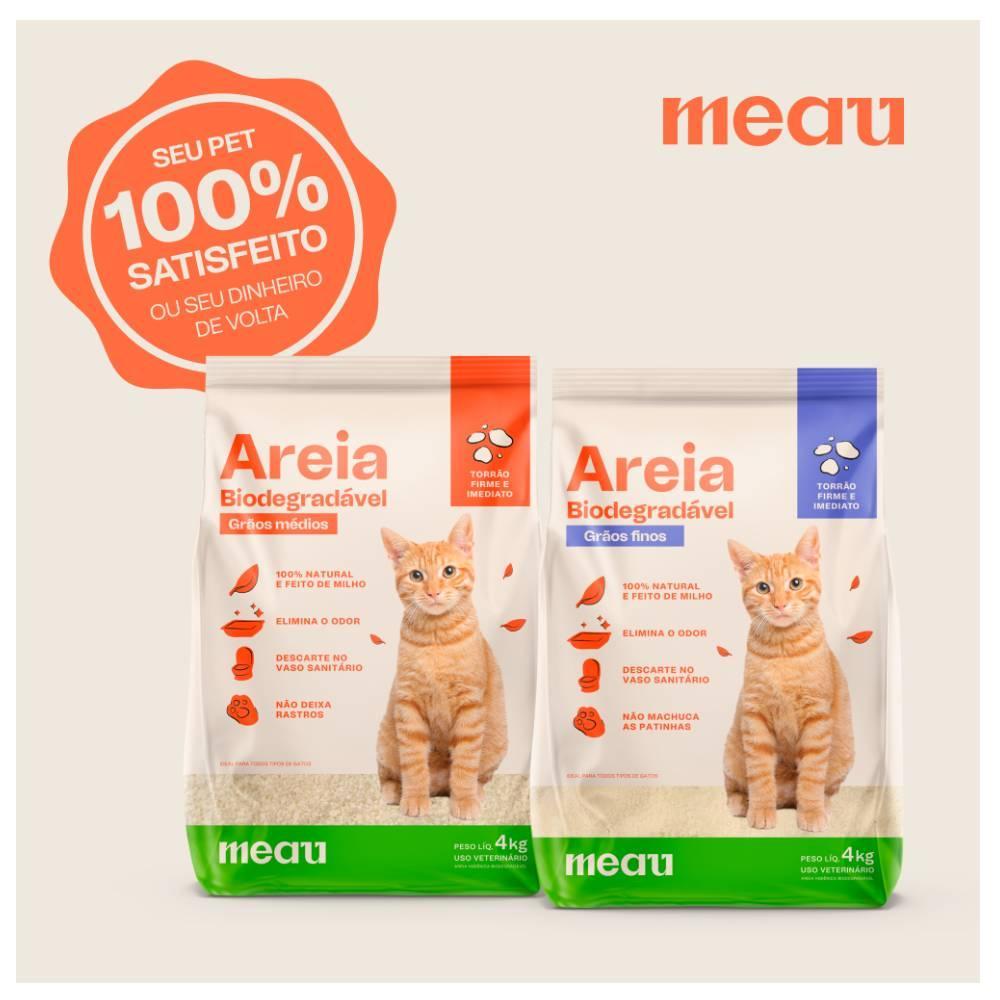 Areia Higiênica Meau Biodegradável Grãos Médios para Gatos - 12 Kg (3 unidades de 4kg) - 3