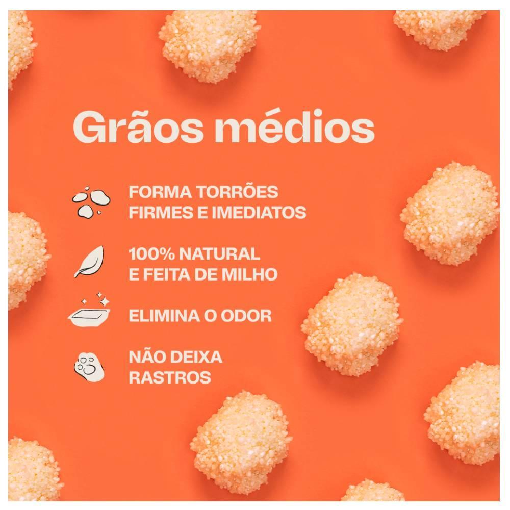 Areia Higiênica Meau Biodegradável Grãos Médios para Gatos - 12 Kg (3 unidades de 4kg) - 5