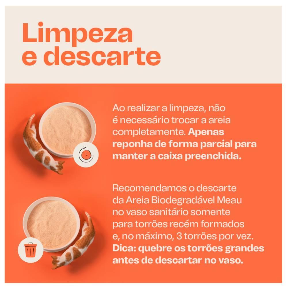 Areia Higiênica Meau Biodegradável Grãos Médios para Gatos - 12 Kg (3 unidades de 4kg) - 7