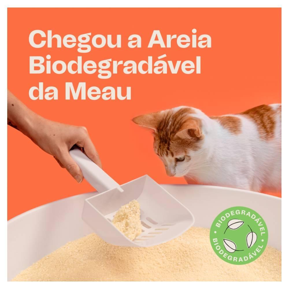 Areia Higiênica Meau Biodegradável Grãos Finos para Gatos - 4 Kg - 4