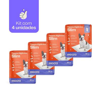 Tapete Higiênico Meau Slim para Cães - 120 Unidades (4 Pacotes)