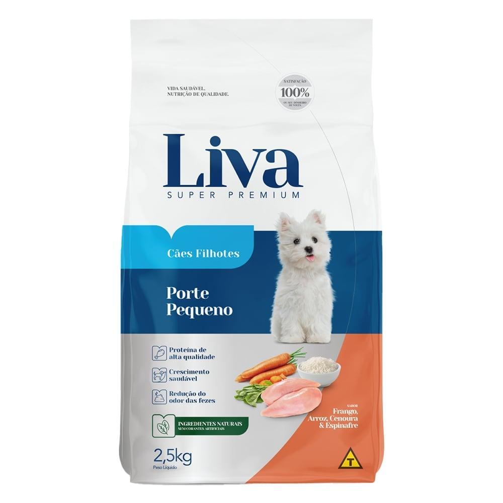 Ração Seca Liva Super Premium para Cães Filhotes de Raças Pequenas - 2,5 Kg - 1