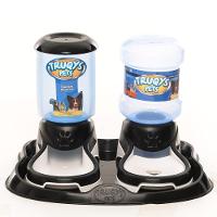 Kit Truqys Pets Automático Bandeja + Comedouro + Bebedouro - Preto - 2