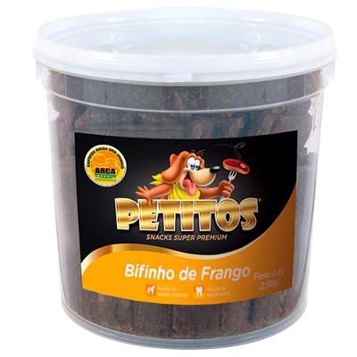 Balde Bifinho Petitos Sabor Frango para Cães - 2,5 Kg.