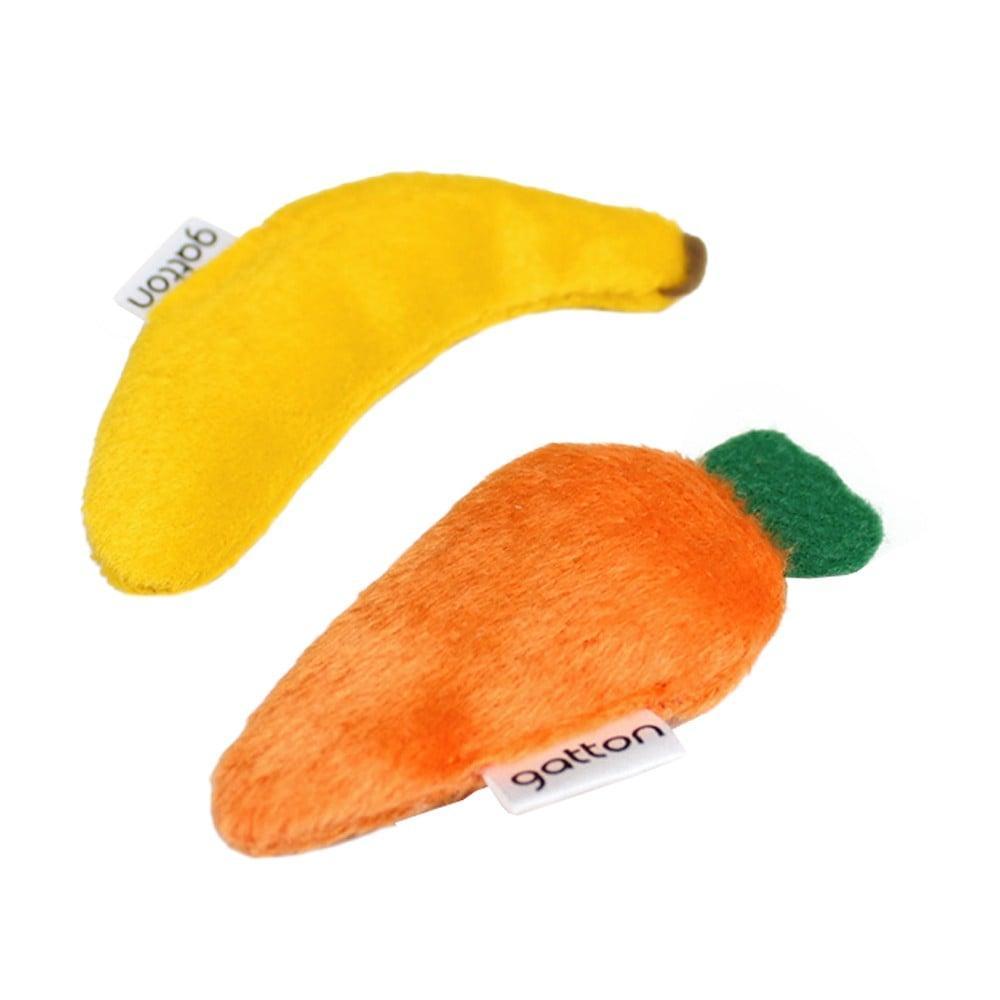 Brinquedo Pelúcia Banana e Cenoura com Catnip para Gatos - Tam. Único - 1